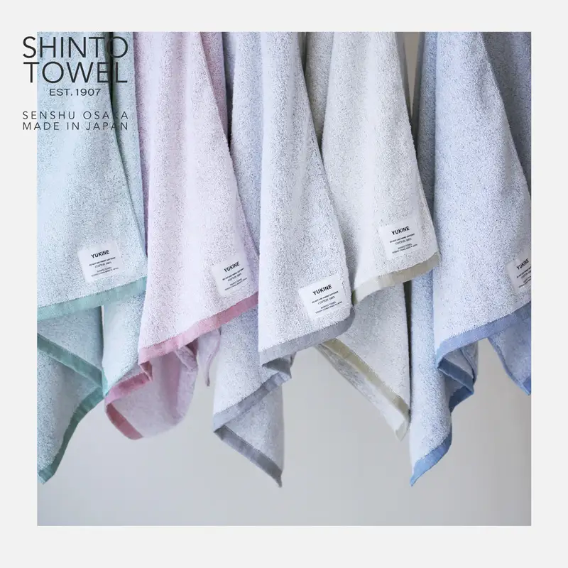 SHINTO TOWEL「ユキネ・フェイスタオル」shiro（白）3枚セット オーガニックコットン100%