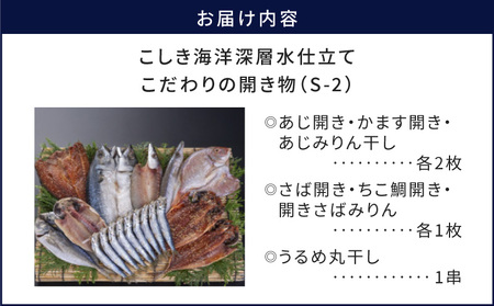 こしき海洋深層水 仕立て こだわりの 開き物 S-2 K065-007_02 魚 冷凍