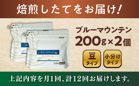 【全12回定期便】ブルーマウンテンNo.1　コーヒー豆　200g×2個(豆)  / コーヒー  ドリップ  豆 / Coffee SAKURA[BBAB032]