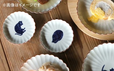 【波佐見焼】呉須猫 小皿 〈三日月〉 3点セット 食器【西海陶器】[OA479]