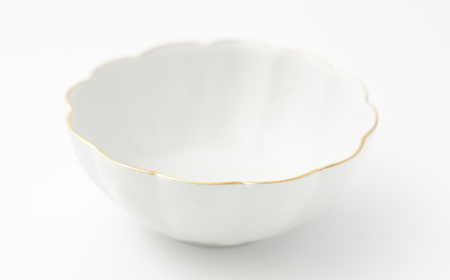 【波佐見焼】紅白お祝い小鉢 渕金蓮型小鉢 レッド/ホワイト 4点セット【FOURGRACE】[UG05]