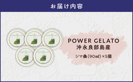 POWER gELATO 沖永良部島産（ シマ桑 ）90ml × 5個入り W066-005-01 冷凍 スイーツ