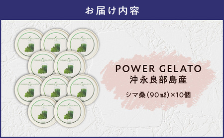 POWER gELATO 沖永良部島産（ シマ桑 ）90ml × 10個入り W066-005-02 冷凍 スイーツ