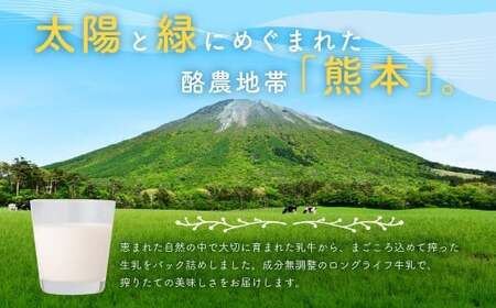 大阿蘇牛乳 200ml×24個入（1箱） 牛乳 ミルク 成分無調整 紙パック パック ロングライフ 長期保存 常温 熊本県 上天草市