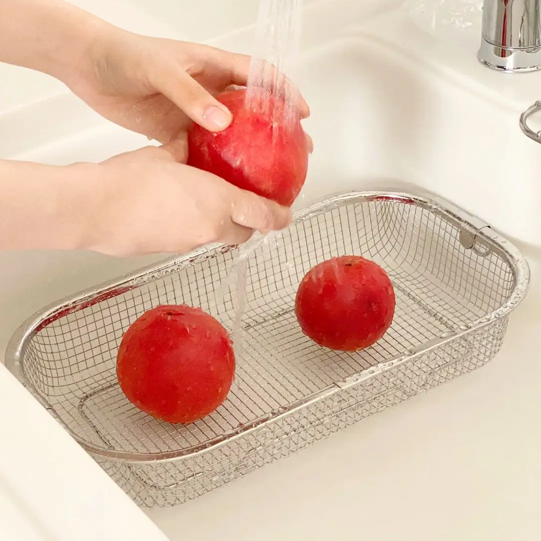 すっきり暮らすセット（浅型+マット+包丁スタンド）水切りかご ステンレス 食洗機対応 燕三条製 [ビーワーススタイル] 【019S123】