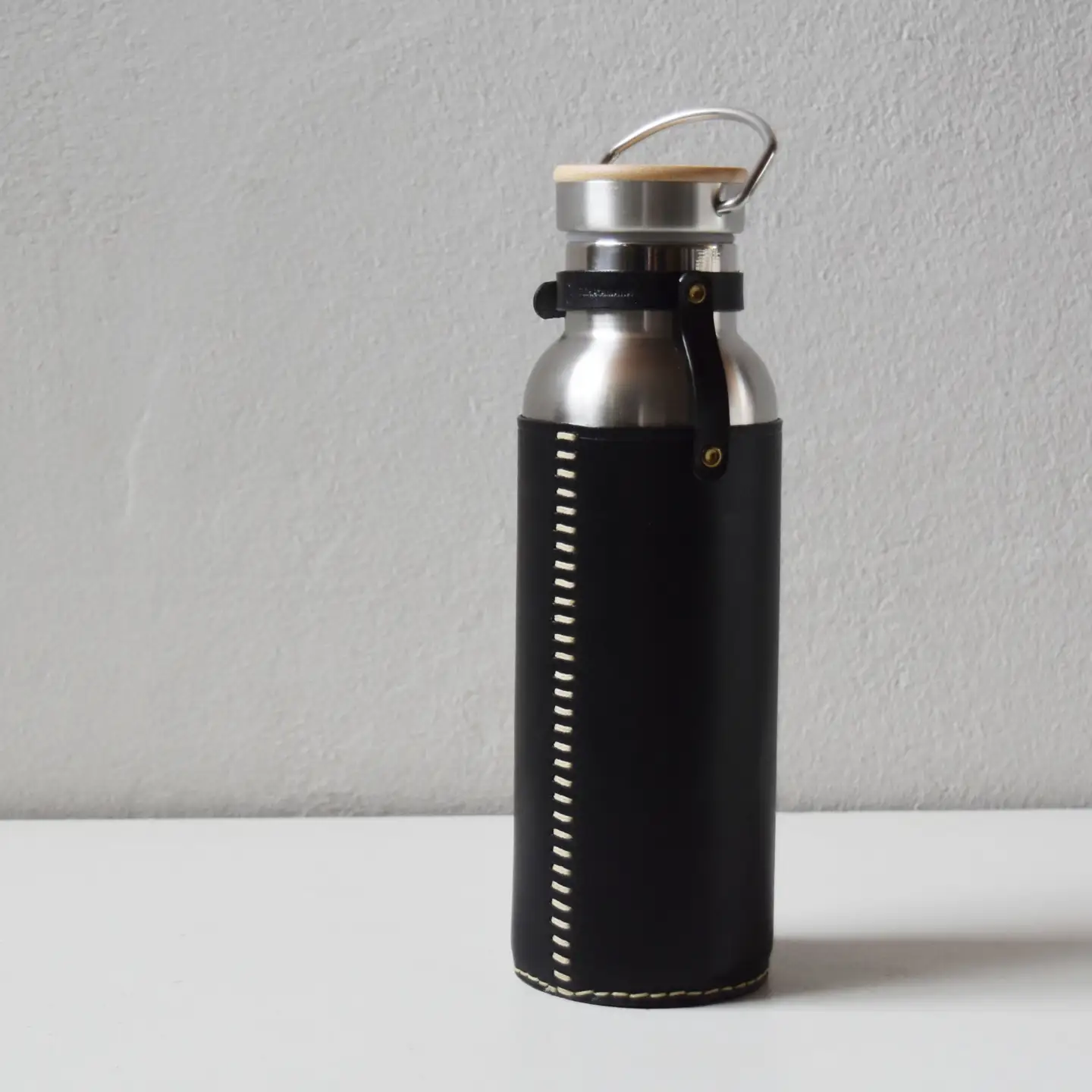 Teha’amana Bottle+Bottle Cover ステンレスボトル+革のボトルカバーセット キャメル ｜ テハマナ 革 皮 雑貨 おしゃれ ボトルカバー レザー 本革 ドリンク こだわりの逸品 地域特産品 ギフト 自分用 人気 おすすめ