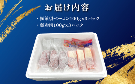 鯨ベーコン畝須スライス＆赤肉セット TMN009