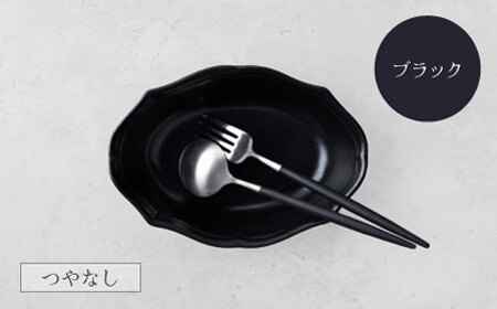 【美濃焼】fiorire-フィオリーレ-オーバルプレート×オーバルボウル4点セット（ivory×black）【Felice-フェリーチェ-藤田陶器】 皿 楕円皿 食器 [MBX118]