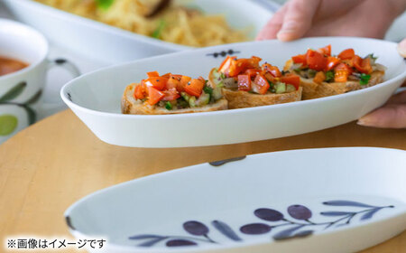 【陶器市特集】【波佐見焼】olive バゲットプレート 緑・紫 2点セット【西海陶器】[OA444]