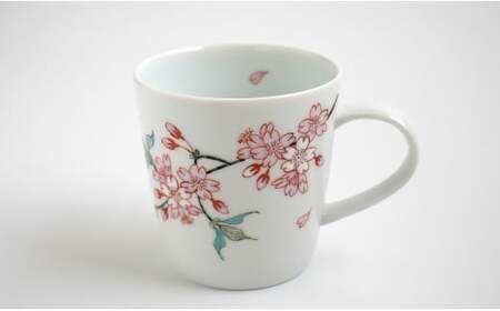 有田焼 桜文マグカップペア 【仁窯】 マグカップ ペア 桜 桜柄 花柄 コーヒーカップ 紅茶 カップセット 食器 ギフト ペアセット A130-40