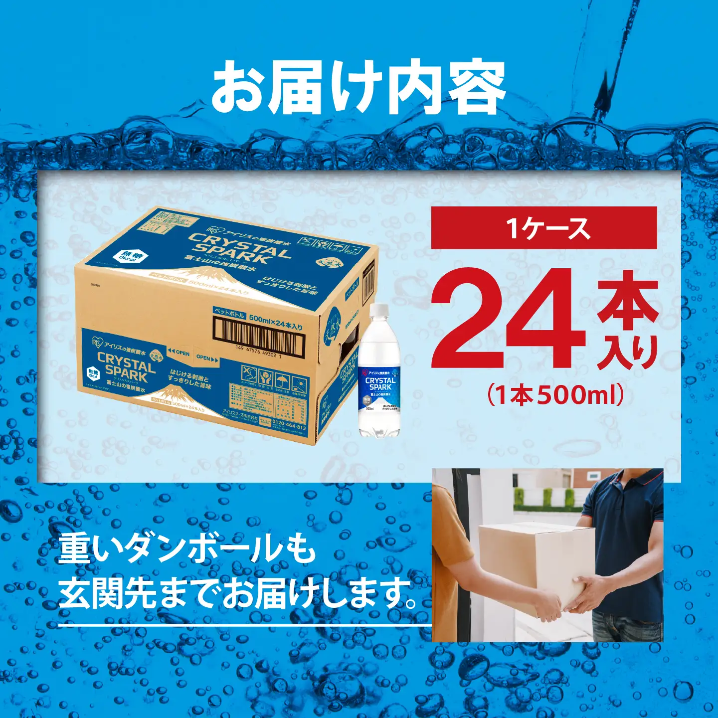 強炭酸水 3ヶ月定期便 500ml×1箱 24本入 炭酸