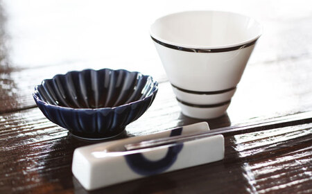 【美濃焼】ぎやまん陶 楕円猪口 4色セット【カネコ小兵製陶所】食器 小鉢[MBD218]