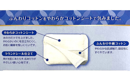 【2回定期便】レジェールパフ(封入タイプ 箱入) 80枚×4個 BKCL002 コットン