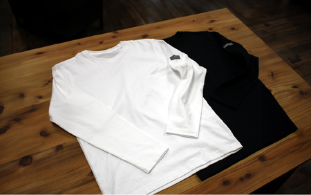 【ふるさと納税限定品】HOFI-043スーピマ超長綿 長袖Ｔシャツ（白：L）東大阪繊維研究所