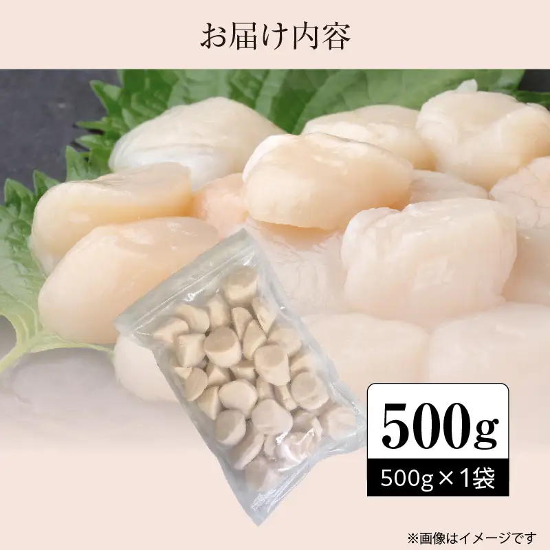 訳あり 北海道 噴火湾産 ホタテ 貝柱 500g × 1袋 _HD117-043