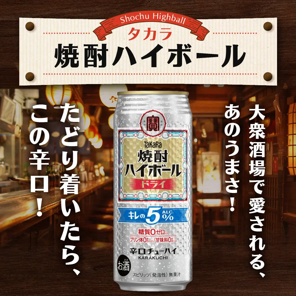 【宝酒造】焼酎ハイボール「キレの5%」＜ドライ＞ 24本セット 500ml  ｜京都 酎ハイ サワー 人気セット