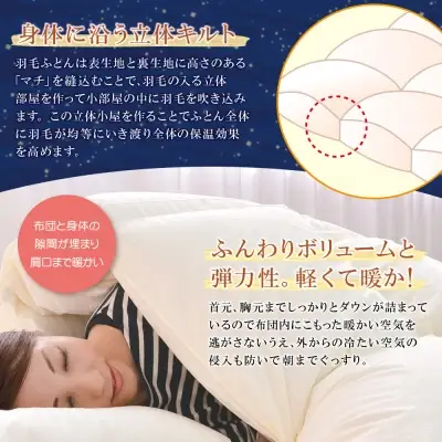 Y32-03 羽毛掛布団 アースダウン シングルサイズ(umou-0114) ふとん