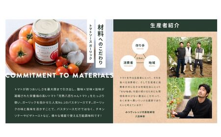 【国産トマト果肉90%使用！】トマト農家の本格パスタソース 340g 2種 2本セット｜国産 姫路市産 完熟八百ちゃんトマト 万能調味料