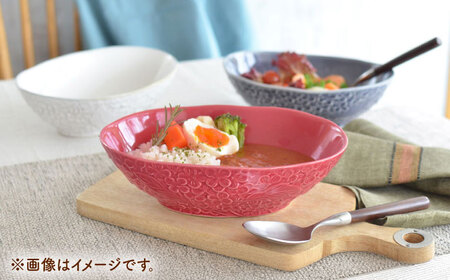 【美濃焼】 Fleur オーバルボウル ミルキーホワイト2個セット 【株式会社カクニ】 パスタ カレー ペアセット[MEF011]