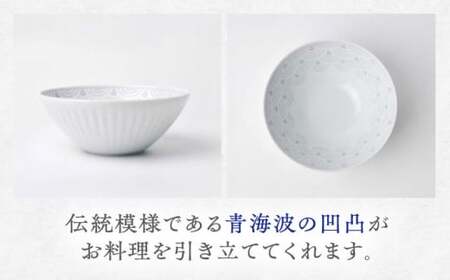 【波佐見焼】青海波グレー ボウル Mサイズ 5個セット【聖栄陶器】[TG31]