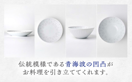 【波佐見焼】青海波グレー プレート ボール Mサイズ 各5個 計10個【聖栄陶器】[TG33]