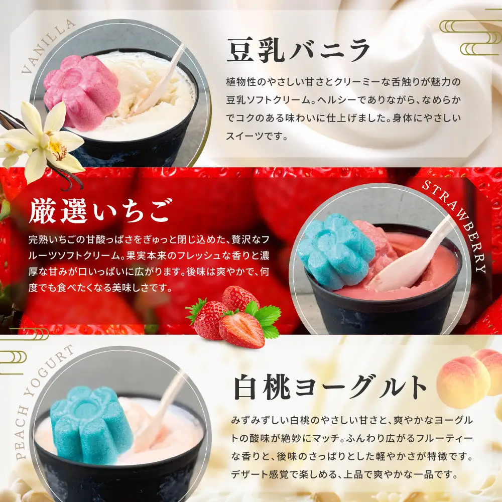 【坂の駅 栄山堂】京華ソフト～華～5種のソフトクリームの詰め合わせ｜京都 清水 老舗 スイーツ店 アイス ギフト ソフトクリーム