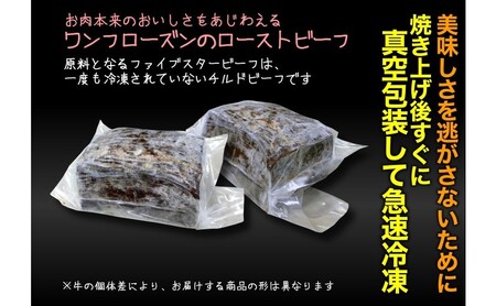 ファイブスタービーフローストビーフ 訳アリ商品 モモ2～5個・約1.2kg