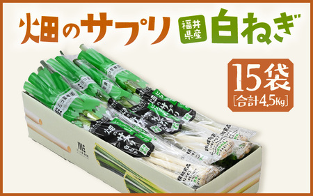 【先行予約】 ビタミンCと葉酸たっぷり「畑のサプリ白ネギ」大容量パック 約300g入 × 15袋 【2026年11月以降順次発送予定】 長ネギ 長ねぎ 葱 長葱 白葱 野菜 [A-2614]