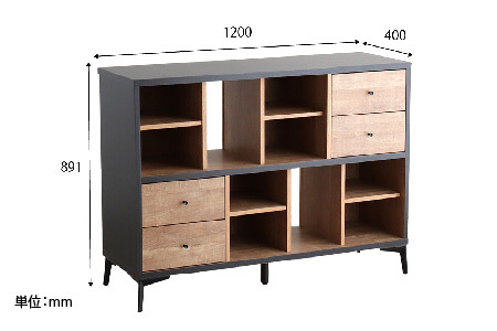 【東馬家具】タナス 120 ローシェルフ(H060637)
