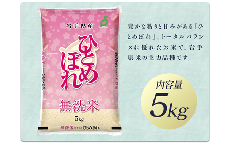 令和7年産　純情米いわて　無洗米　岩手県産　ひとめぼれ　5kg/ブランド米 無洗米 美味しいお米 コメ こめ 精米 産地直送 厳選 鮮度 旬 白米 ごはん おにぎり めし モチモチ ふっくら 安心 安全 予約 人気 お取り寄せ 高評価 岩手県 ふるさと 田舎