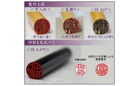 福徳開運印鑑【認印】天然牛角（柄）　16.5mm丸60mm丈　牛革モミケース入り　開運社本店[5839-1920]