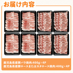 鹿児島県産 豚 バラエティー 焼肉 セット 豚肉 (合計3.2kg) 【ハピネス】A932