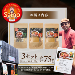 本場のカレースパイスキット　3セット ［155C01］ 本場のカレー スパイス キット カレースパイス カレー アジアンカレー アジア料理 スパイスセット スパイスキット スパイスミックス オリジナルカレー 初心者向け 簡単 本格 カレー粉 カレーパウダー 愛知県 小牧市 送料無料