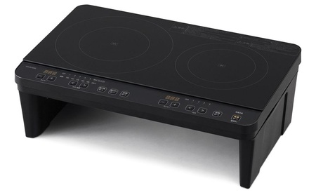 IH 2口IHコンロスタンド付き IHK-WT41S-B IHクッキングヒーター IHコンロ アイリスオーヤマ 2口コンロ コンパクト 工事不要 脚付き 調理 調理家電 キッチン キッチン家電 台所 ギフト プレゼント お祝い 新生活 おすすめ 人気 新生活