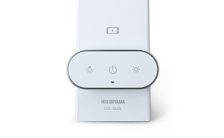 LEDデスクライトQi充電シリーズ 縦置きタイプ 調光・調色 LDL-QLDL-W ホワイト デスクライト LED 調光 調色 ワイヤレス充電 おしゃれ アイリスオーヤマ スタンドタイプ Qi充電 勉強 テレワーク