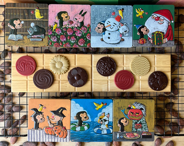 チョコレート専門店「サルくんの旅缶7缶セット」(絵本作家・谷口智則さんデザイン) [1191]