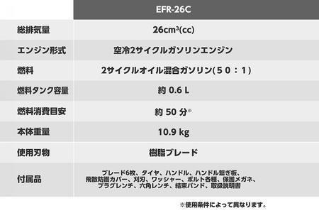 キャリー式エンジン草刈機 EFR-26C [1608]