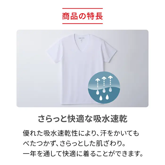 【男性用 LLサイズ ブラック】ReDリカバリーウェア Vネックインナー半袖 疲労回復 血行促進 一般医療機器 バイタルテック