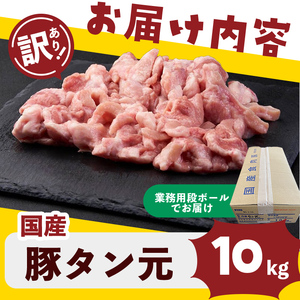 【訳あり・業務用】希少部位！！国産豚タン元(計10kg) 国産 豚肉 豚 肉 タン 豚タン 焼肉 BBQ 訳あり 業務用 つまみ おつまみ 希少部位 冷凍 c2-016