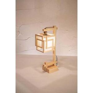 【照明／国産檜】スタンドライト/CombinationLamp『旬ミニ shun-mini』 白×銀鼠　A550-B
