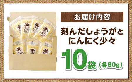 刻んだしょうがとにんにく少々（80g×10袋） / 薬味 調味料 馬刺し たたき / 佐賀県 / 有限会社乃市商店 [41AHDB004]
