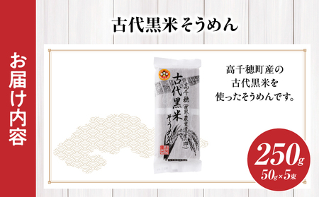 古代黒米そうめん 麺類 そうめん 素麺 麺 特産品 古代米 黒米 黒米そうめん お取り寄せ ご当地 グルメ 宮崎県 高千穂町 _Tk005-108