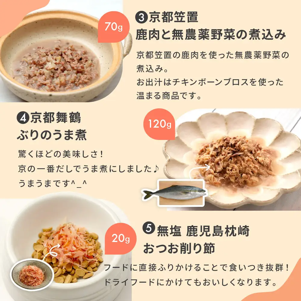 【MANMA BUONO】犬の手作りごはん お試しBセット5種｜京都 ペットフード ブランド 有名 人気ペットフード
