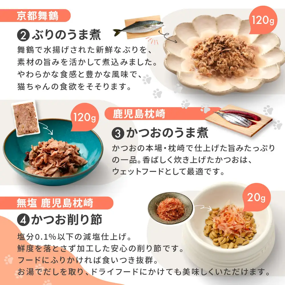 【MANMA BUONO】猫の手作りごはん お試しBセット4種｜京都 ペットフード ブランド 有名 人気ペットフード