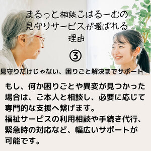 【親孝行は、ふるさと納税で】　ふるさとへ贈る安心　社会福祉士による見守り訪問サービスチケット　見守り 訪問 サービス 1か月分　月1回訪問　報告 安心 福祉 支援 サポート 代行 親孝行　社会福祉士 0005