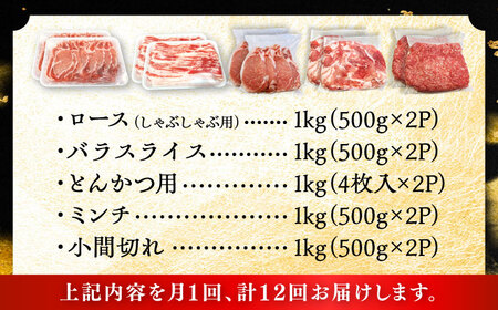 【全12回定期便】瀬戸豚 生活応援セット 計5kg / 豚肉 しゃぶしゃぶ セット [BBBQ218] 豚肉定期便