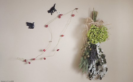 アナベルとホワイトポプラのブーケ【富良野 花七曜 】 植物 ドライフラワー インテリア 