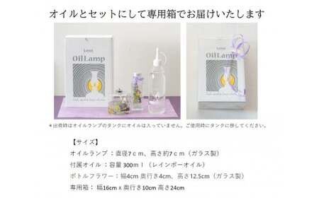 「仏花ランプとボトルフラワーセット」安心の日本製・安全な 液体ろうそく 【紫陽花ブルー】