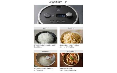 バルミューダ BALMUDA The Gohanホワイト K08A-WH／JP ｜ BALMUDA バルミューダ ザ・ゴハン 3合炊き 3合 電気炊飯器 炊飯器 家電 おしゃれ リビング キッチン シンプル