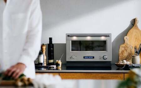 バルミューダ BALMUDA The Rangeステンレス K09A-SU／JP ｜ BALMUDA バルミューダ ザ・レンジ オーブンレンジ オーブン 家電 おしゃれ リビング キッチン モダンクラシック